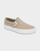 WOMENS CLASSIC SLIP ON SUEDE DESERT TAUPE EMBOS