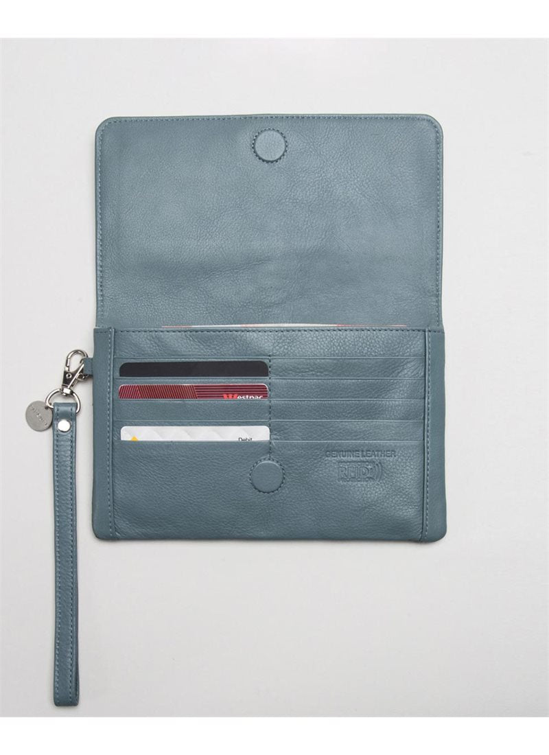 MILLED RFID NOMAD LEATHER WALLET